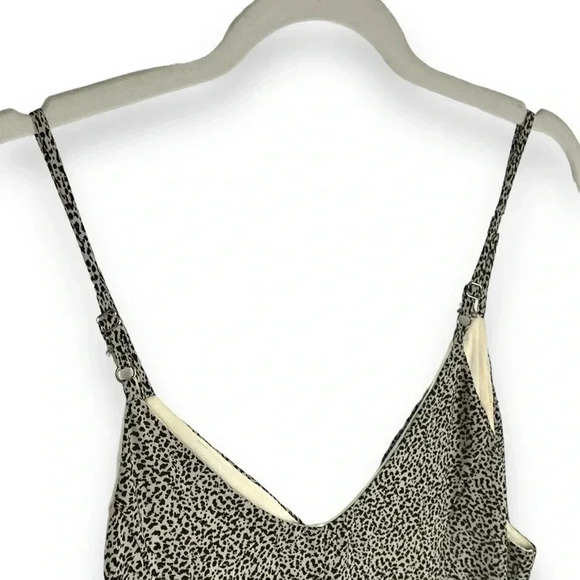 NWT Sienna Sky Animal Print Slit Front Button Down Camisole Dress Tie Waist Lg - Picture 6 of 14